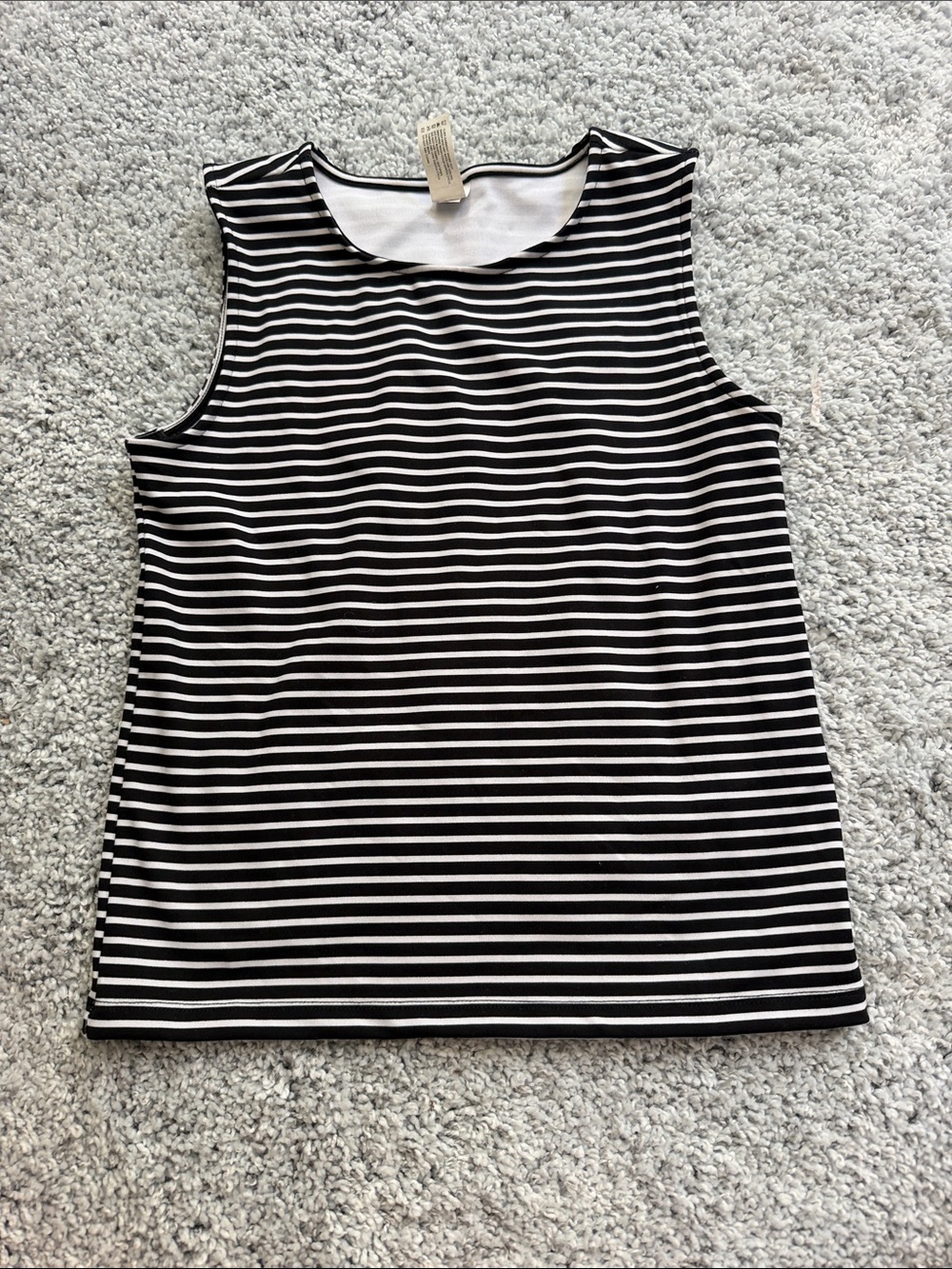 Yogalicious Black and White Striped Kids Tank Top
